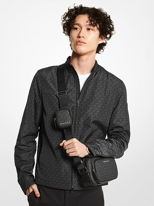 michael kors hudson logo camera bag with pouch