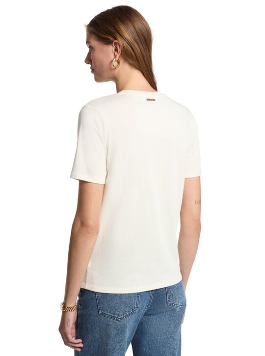 Sequined Cotton T-Shirt michael kors sequined cotton t shirt