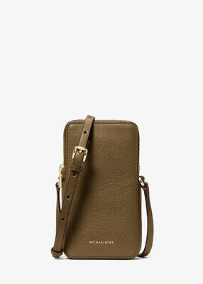 michael kors jet set small pebbled leather smartphone crossbody bag