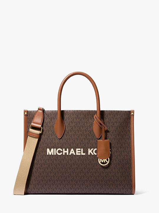 Mirella Medium Signature Logo Tote Bag michael kors mirella medium signature logo tote bag