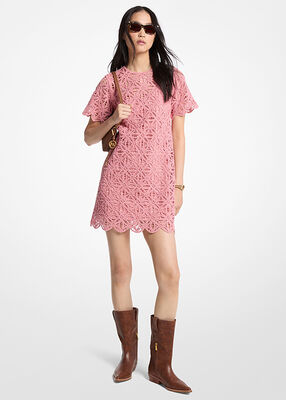 michael kors crochet cotton mini dress