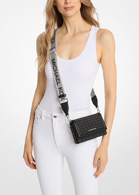 michael kors حقيبة كروس جيت سيت صغيرة منسوجة للهاتف الذكي