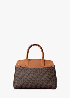 michael kors landry small signature logo satchel