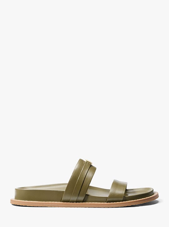 Mandy Leather Flat Sandal michael kors mandy leather flat sandal