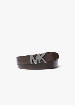 michael kors حزام جلدي قابل للعكس بشعار الماركة