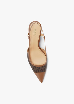 michael kors alora signature logo slingback pump