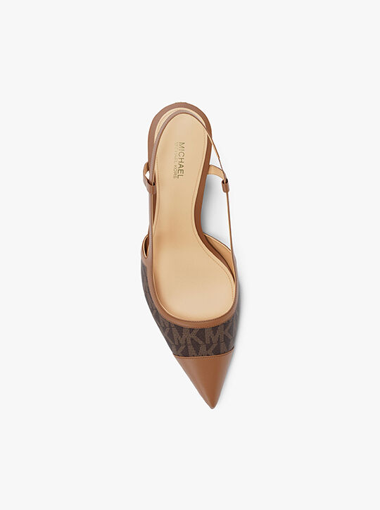 michael kors alora signature logo slingback pump