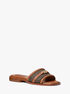 Mandy Signature Logo Slide Sandal michael kors mandy signature logo slide sandal