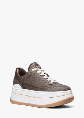 michael kors hayes signature logo platform sneaker