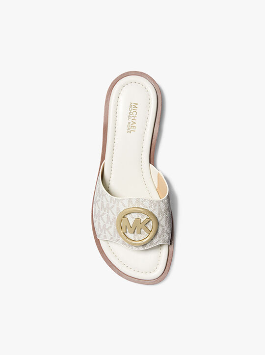 Hannah Signature Logo Slide Sandal michael kors hannah signature logo slide sandal