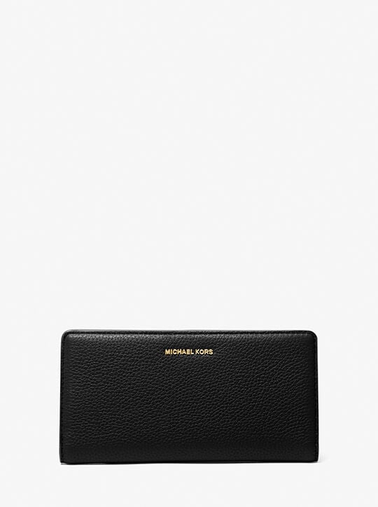 Bryant Large Pebbled Leather Snap-Front Wallet michael kors bryant large pebbled leather snap front wallet