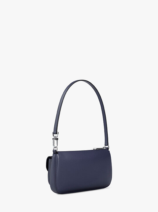 michael kors zoe small pebbled leather pochette