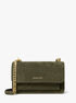 michael kors claire large suede shoulder bag