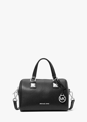 michael kors grayson small pebbled leather duffel crossbody bag