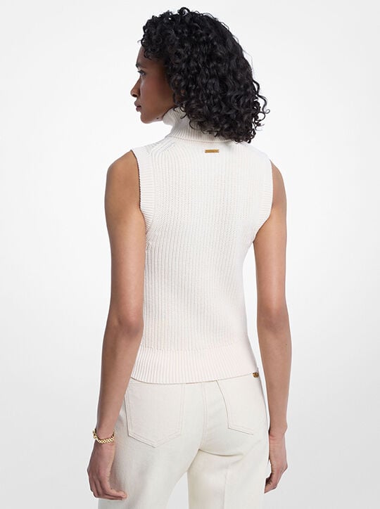 Sleeveless Wool Blend Turtleneck Top michael kors sleeveless wool blend turtleneck top