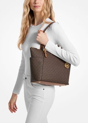 michael kors حقيبة حمل جيت سيت بسحاب علوي