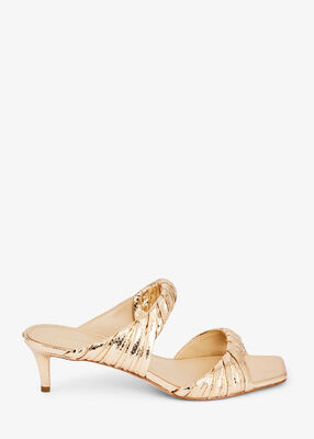 michael kors kiana metallic snake embossed leather sandal