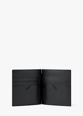 michael kors edison scratch resistant leather card case with money clip