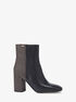 Perla Leather and Signature Logo Ankle Boot