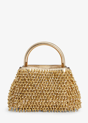 michael kors limited edition rosie extra small embellished metallic bucket bag