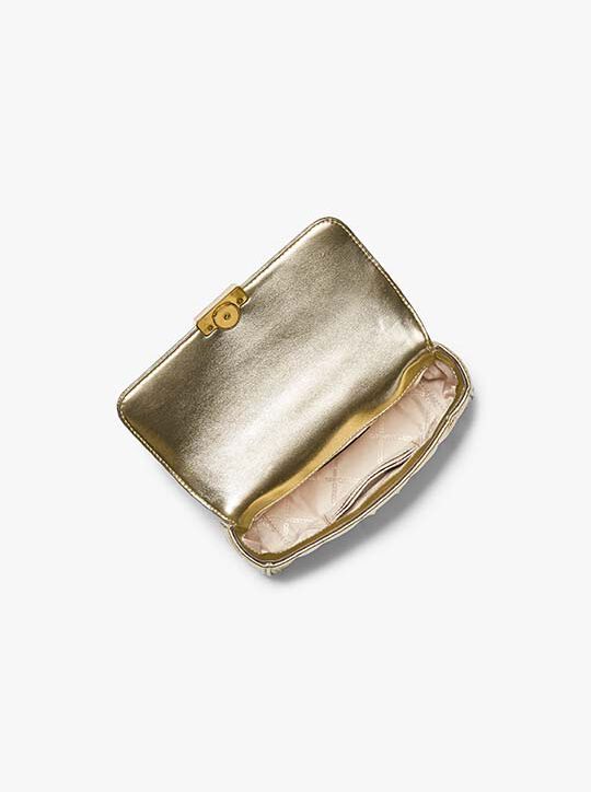 حقيبة كتف تريبيكا صغيرة من الجلد المنقوش بالسحلية المعدنية المبطنة michael kors حقيبة كتف تريبيكا صغيرة من الجلد المنقوش بالسحلية المعدنية المبطنة