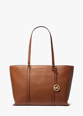 michael kors temple large pebbled leather tote bag