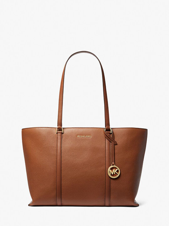 michael kors temple large pebbled leather tote bag