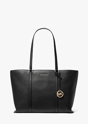Temple Large Pebbled Leather Tote Bag