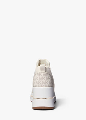 michael kors حذاء رياضي إيمي بكعب إسفين بسحاب شبكي