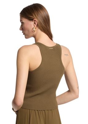 michael kors ribbed scoop neck tank top