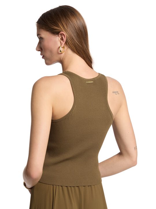Ribbed Scoop Neck Tank Top michael kors ribbed scoop neck tank top
