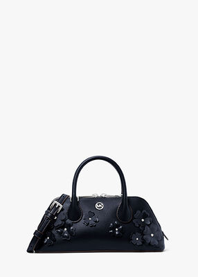 michael kors petra small floral embellished crossbody bag