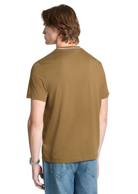 michael kors logo trim cotton jersey t shirt