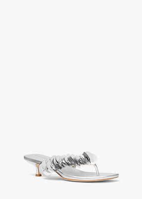 michael kors صندل لوريتا المعدني المزين بالترتر