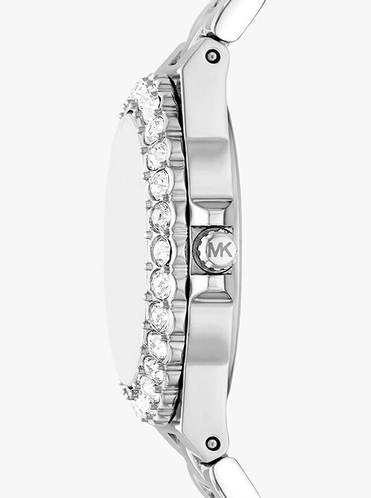 ساعة ميني لينوكس بافيه فضية اللون michael kors ساعة ميني لينوكس بافيه فضية اللون