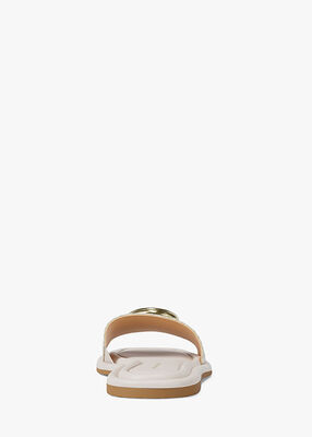 michael kors milan signature logo slide sandal