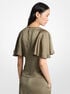Satin Cape Sleeve Blouse michael kors satin cape sleeve blouse