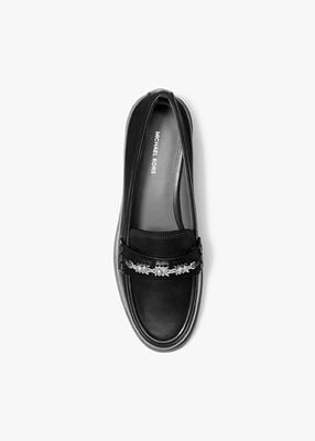 michael kors dina leather loafer
