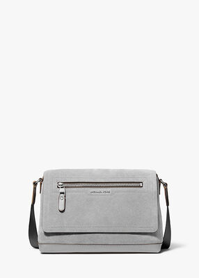 michael kors hudson small suede messenger bag