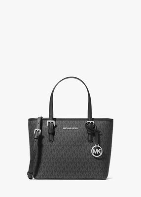 michael kors jet set travel extra small logo top zip tote bag