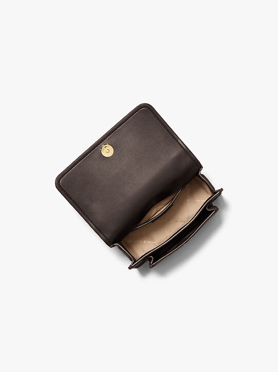 michael kors حقيبة كتف كلير صغيرة من الجلد المحبب قابلة للتحويل