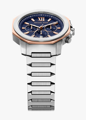 michael kors ساعة مايكل كورس بريسكوت كرونوغراف المصنوعة من الفولاذ المقاوم للصدأ