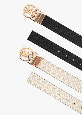 michael kors reversible signature logo belt