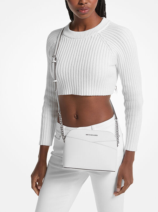 michael kors حقيبة كروس جيت سيت ترافيل متوسطة الحجم من جلد سافيانو