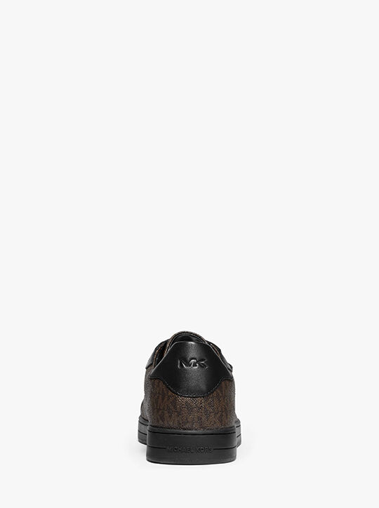 Keating Logo and Leather Sneaker michael kors keating logo and leather sneaker