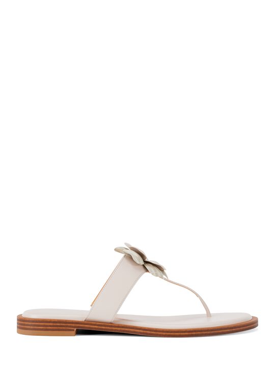michael kors callie embellished signature logo trim thong sandal