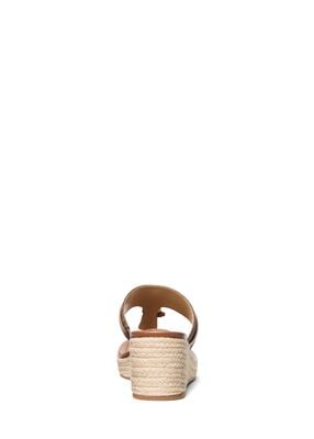 michael kors zoe signature logo wedge sandal