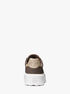 michael kors romey metallic two tone signature logo platform sneaker