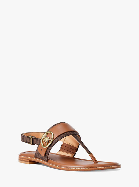 michael kors carmen signature logo thong sandal