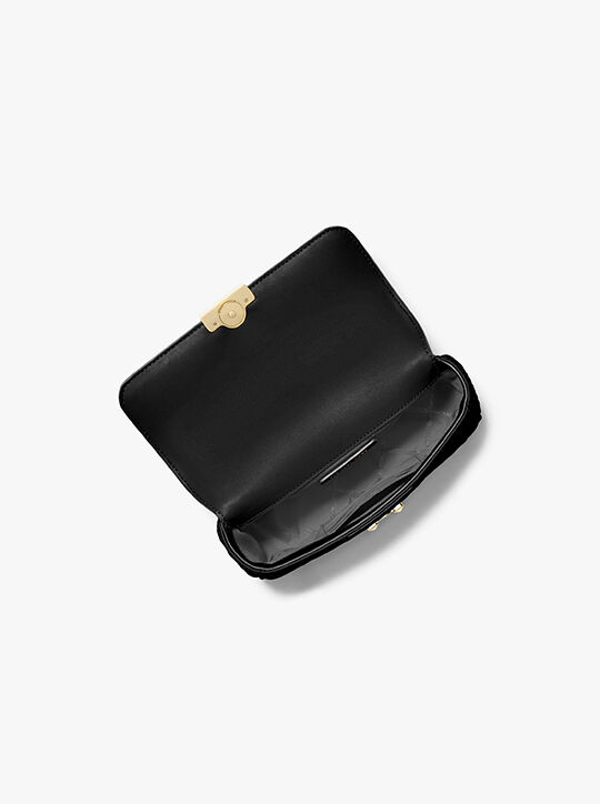 حقيبة كتف تريبيكا صغيرة من الجلد المنسوج michael kors حقيبة كتف تريبيكا صغيرة من الجلد المنسوج